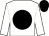 White, black disc, black cap (Sefton Lodge (thoroughbred Racing))