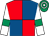 Red and royal blue (quartered), white sleeves, emerald green armlets, emerald green and white hooped cap (The MerseyClyde Partnership)