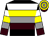 Black, white, yellow, grey & brown hoops, yellow cap, grey hoops, brown peak (Saleh Omar Ali Bin Haidar)