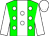 Green, white panel, white spots, white sleeves, white cap (Yahya Rashid Al Masruri)