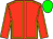 Flame, gold seams, green cap (Garrett J Freyne Racing)