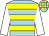 Light blue, yellow hoops, white sleeves, light blue and yellow check cap (L C And A E Sigsworth)