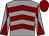 Grey, maroon chevrons, diabolo on sleeves, maroon cap (Ms J Maggs)