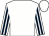 WHITE, DARK BLUE striped sleeves (Taylor's Bloodstock Ltd)