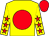 Yellow, red disc, yellow sleeves, red stars, red cap (Reality Partnerships V)