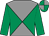 Grey and emerald green diabolo, emerald green sleeves, quartered cap (Mr M McKay)