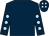 Dark blue, light blue spots on sleeves and cap (Miss J Deadman & Mr S Barrow)