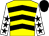 Yellow, black chevrons, white sleeves, black stars and cap (Doug Graham & Ian Davison)