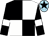 Black and white (quartered), black sleeves, white armlets, light blue cap, black star (Khdrp & Martyn Elvin)