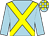 Light blue, yellow cross belts, check cap (Mrs Lucinda Atkinson)