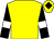 Yellow, black sleeves, white armlets, yellow cap, black diamond (Eagle Racing)