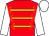 Red, gold braid, white sleeves and cap with gold tassel (Almohamediya Racing)