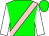 Green, pink sash, white sleeves (Mr K Abdullah)