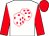 White, red dice, red sleeves, red cap (Mens Grille Racing)