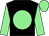 Black, light green disc, sleeves and cap (P J Makin)