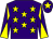 Purple, yellow stars, diabolo on sleeves and star on cap (The Vital Sparks)