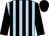 Light blue and black stripes, black sleeves and cap (Michael Pescod & Justin Dowley)