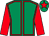 Emerald green, red seams, sleeves and star on cap (Zen Racing)