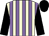 Beige and mauve stripes, black sleeves and cap (Mark & Lavinia Sherwood)