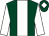 Dark green, white stripe, sleeves and diamond on cap (Mrs Jo Brisland)