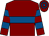 Maroon, royal blue hoop, hooped sleeves and cap (Westerberg)