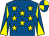 Royal blue, yellow stars, diabolo on sleeves, quartered cap (Carl Chapman & Partner)