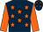 Dark blue, orange stars, sleeves and stars on cap (Mr Russell Jones)
