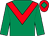 Emerald green, red chevron, red cap, emerald green diamond (Team Valor International LLC & Gary Barber)