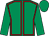 Emerald green, red seams, emerald green sleeves and cap (Mr P Bamford & Partner)
