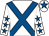 White, royal blue cross belts, white sleeves, royal blue stars, white cap, royal blue star (Gordon Bulloch & Steve Ryan)
