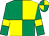 Emerald green and yellow (quartered), emerald green sleeves, yellow armlets (Henfold Harriers)