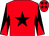 Red, black star, black and red diabolo on sleeves, red cap, black stars (S Piper,t Hirschfeld & D Fish)