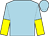Light blue, yellow & light blue halved sleeves (Mr Nurlan Bizakov)