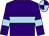 Purple, light blue hoop, light blue armlet, quartered cap (Chessman Partnership)