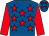 Royal blue, red stars, sleeves and stars on cap (Miss Rebecca Bastiman)