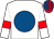 White, royal blue disc, white sleeves, red armlets, red and royal blue striped cap (The Parker Partnership)