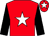 Red, white star, black sleeves, red cap, white star (The Irrational Group & Mr J Blackburn)