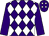 Purple and white diamonds, purple sleeves (Marian Lyons & Patricia Zanelli)