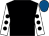 Black, white sleeves, black spots, royal blue cap (Mr Peter J Skinner)