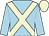 Light blue, beige cross belts, beige cap (H Dean & R Fell)