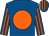 Royal blue, orange disc, striped sleeves & cap (Michael Tabor & Derrick Smith & Mrs John Magnier & Flaxman Stables Ireland Ltd)