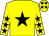 Yellow, black star, black stars on sleeves, yellow cap, black stars (Robert J W Moran)