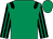 Emerald green, black epaulets, black and emerald green striped sleeves (A S Belhab)