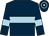 Dark blue, light blue hoop and armlets, hooped cap (Haras De La Perelle)