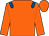 Orange, royal blue epaulets (P J Dixon, Chrystal Maze & Ashley Severn)