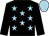 Black, light blue stars, black sleeves, light blue cap (South Downs Racing)