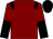 Maroon, black epaulets, halved sleeves, black cap (Mr A Lister)
