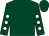 Dark green, white spots on sleeves, dark green cap (Mark Dobbin)
