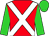 Red, white cross belts, lime green sleeves, lime green cap (Ali Haddad)