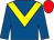 ROYAL BLUE, YELLOW chevron, RED cap (Mr Saeed Suhail)